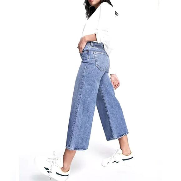 NWT- French Connection Denim Culotte Wide Leg Crop Sz: 10 & 12 Ret$220 - Picture 3 of 4